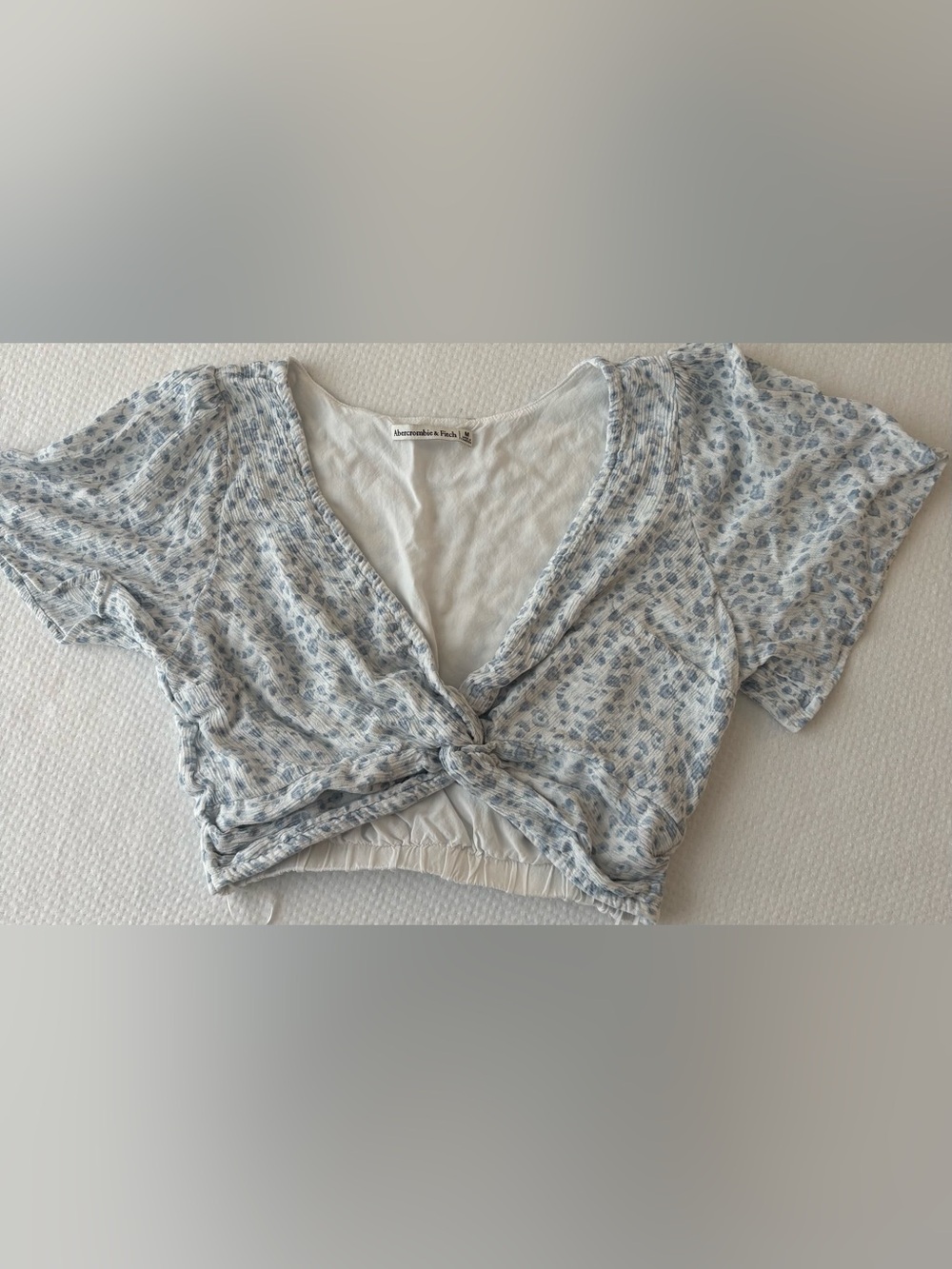 Abercrombie & Fitch Crop Top with Light Blue Floral